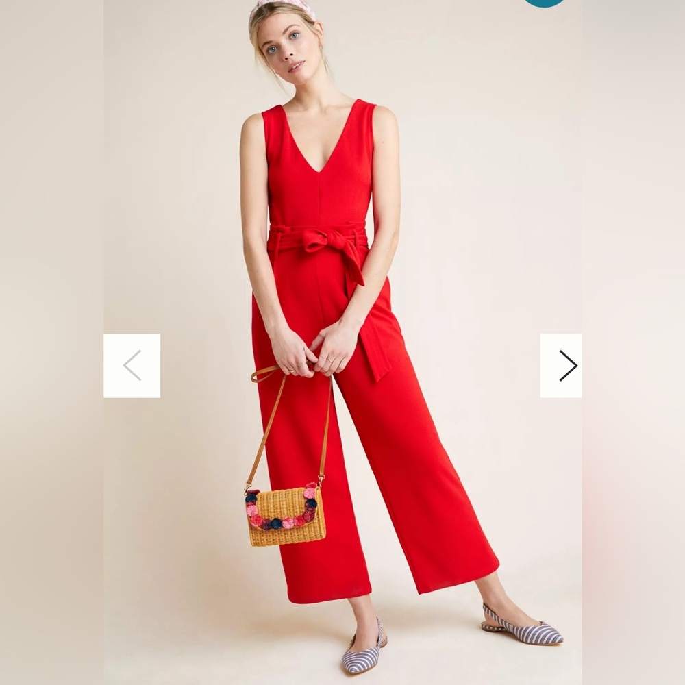 Anthropologie Cathy Structured Jumpsuit Sz Small-0109